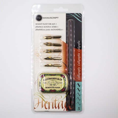 Leonardt Dip Pen Set - Round Hand Set 1