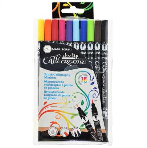 Callicreative Duotip Brush Markers - pack of 10 pens